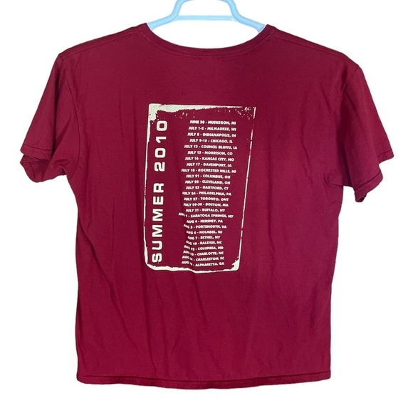 O.A.R. Band T-shirt Mens Large 2010 Tour Jam Band Rock Music Red Casual Grunge - Picture 2 of 6